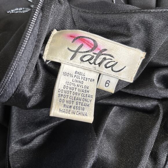 Patra Vintage Beaded Whimsigoth Maxi Dress Size 8 Black Sleeveless Fairy Formal - Picture 3 of 10